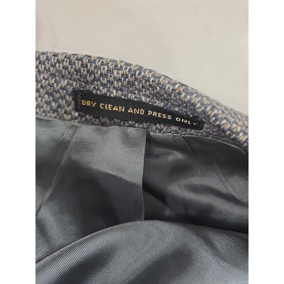 Vtg Shefford Anderson Little Wool Blue Tweed Coat Mens 44R Elbow Patches Union - Picture 8 of 9